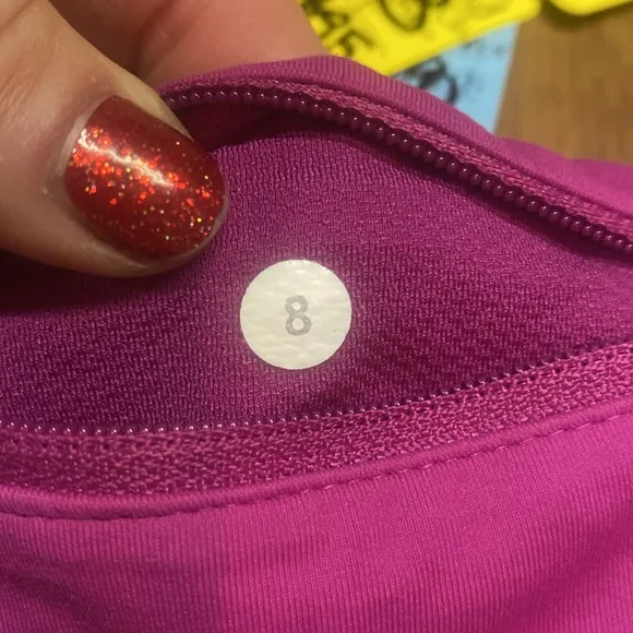 16 -Lululemon Run: Speed Short Gros Gingham Reflective Swift Raspberry / Bl…