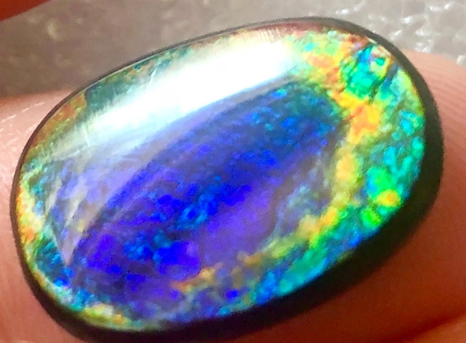 17  x 11.5 mm  Natural  Free Form . FFNT 100 Ammolite  ナチュラル　ルース　アンモライト フリーフォーム