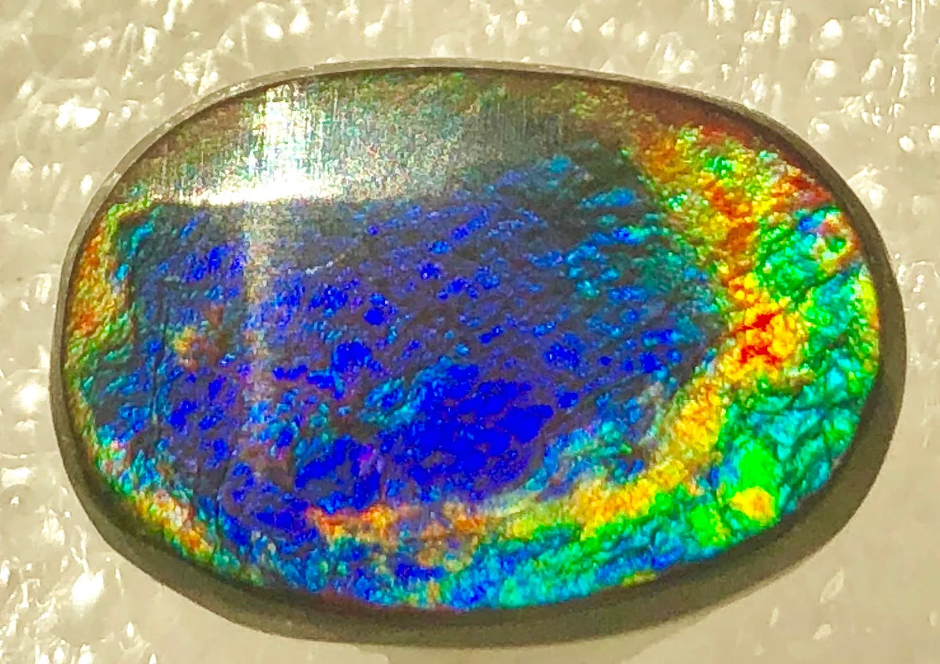 17  x 11.5 mm  Natural  Free Form . FFNT 100 Ammolite  ナチュラル　ルース　アンモライト フリーフォーム