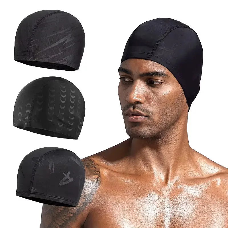 1Pc Nylon Swim Cap for Men and Women Waterproof Elastic Swim Caps Protect Your Ears Essential for Family Swimming Training