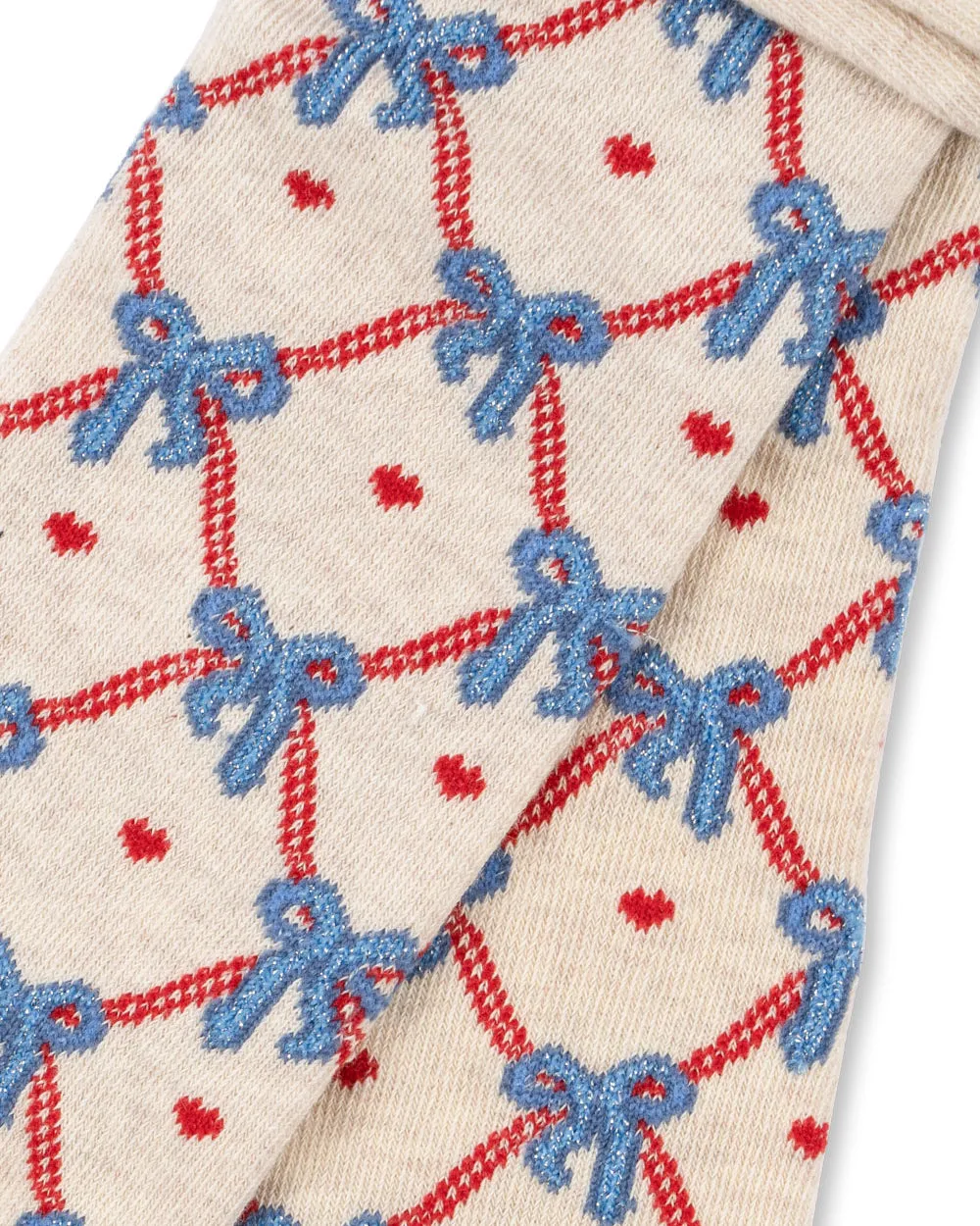 2-Pack Tights Jacquard Bow Mix