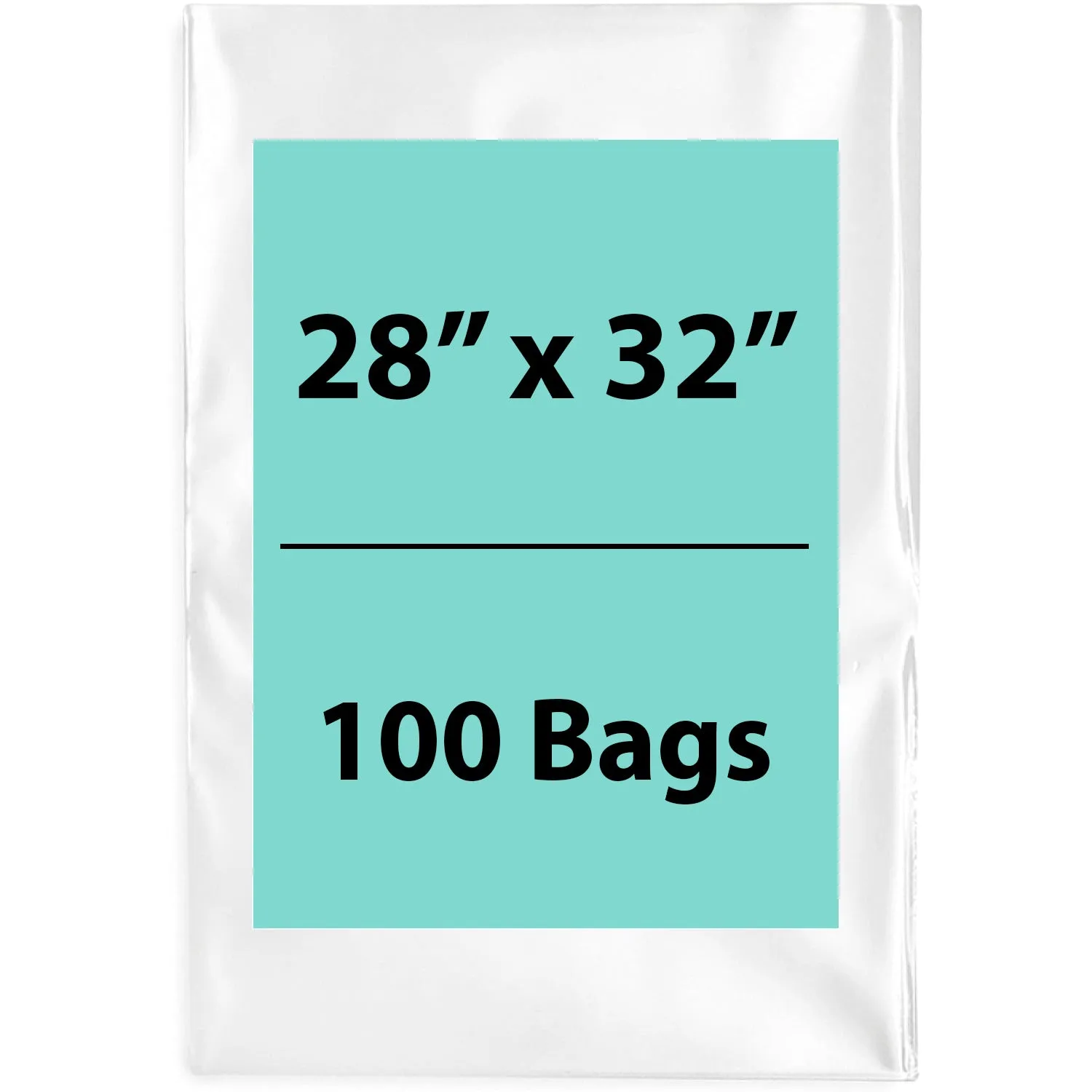 28X32 inches Clear Flat Poly Bags 4Mil Open Top (LDPE)