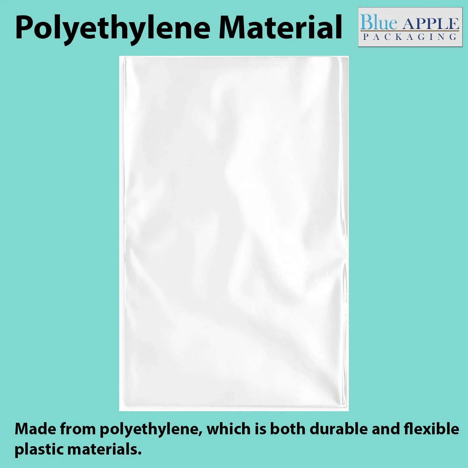28X32 inches Clear Flat Poly Bags 4Mil Open Top (LDPE)
