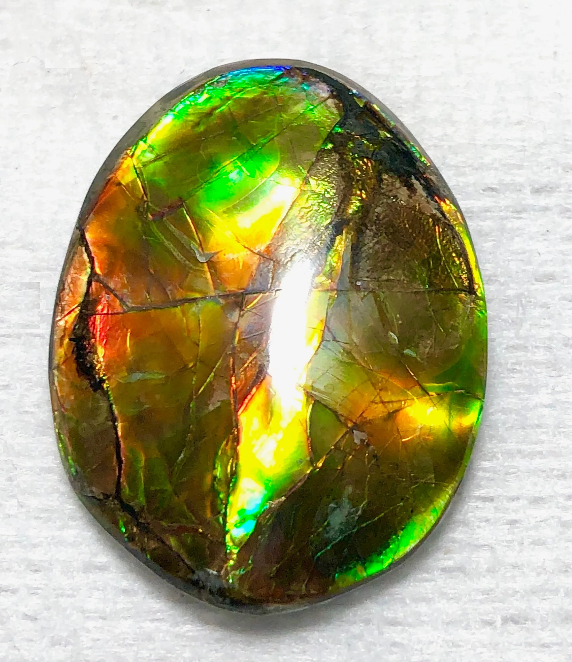34x25mm    Natural  Free Form . FFN361  Ammolite  ナチュラル　ルース　アンモライト フリーフォーム