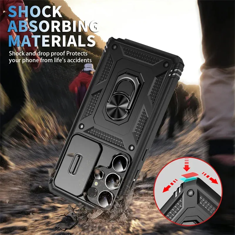 360 Full Protection Phone Case For Samsung Galaxy S25 Ultra S25 Plus Case Armor Car Magnet Ring Stand for GalaxyS25   S 25 Cover