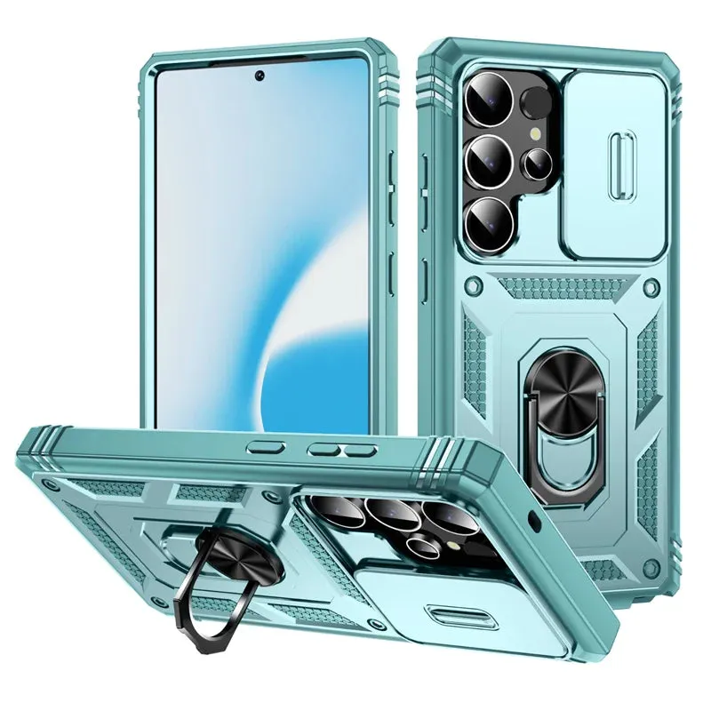 360 Full Protection Phone Case For Samsung Galaxy S25 Ultra S25 Plus Case Armor Car Magnet Ring Stand for GalaxyS25   S 25 Cover