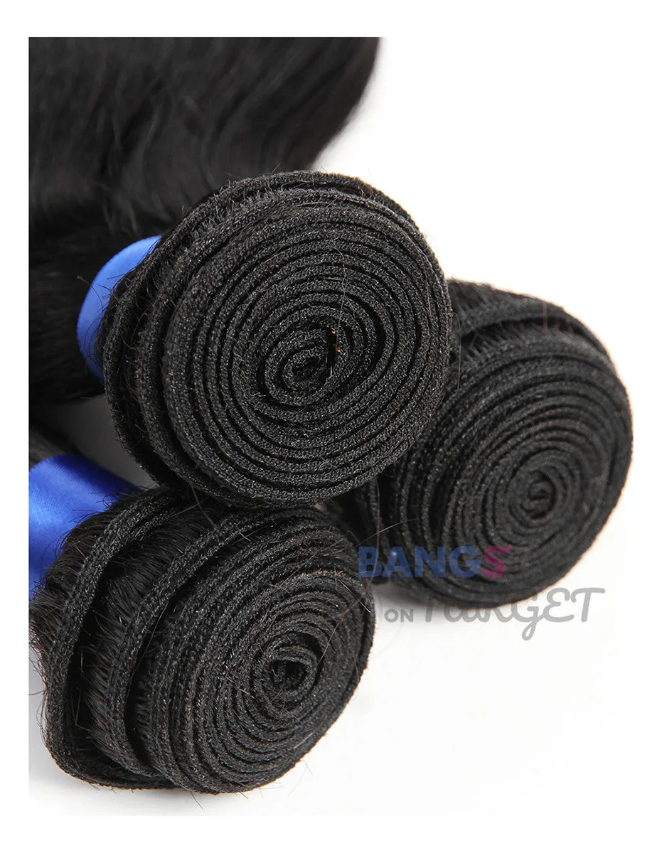 4 Bundles With Closure Brazilian Virgin Hair-Water Wave