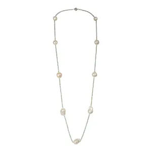 404-06 | TURQUOISE CRYSTAL & WILD PEARL NECKLACE
