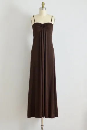 70s Maxi Dress / XS S