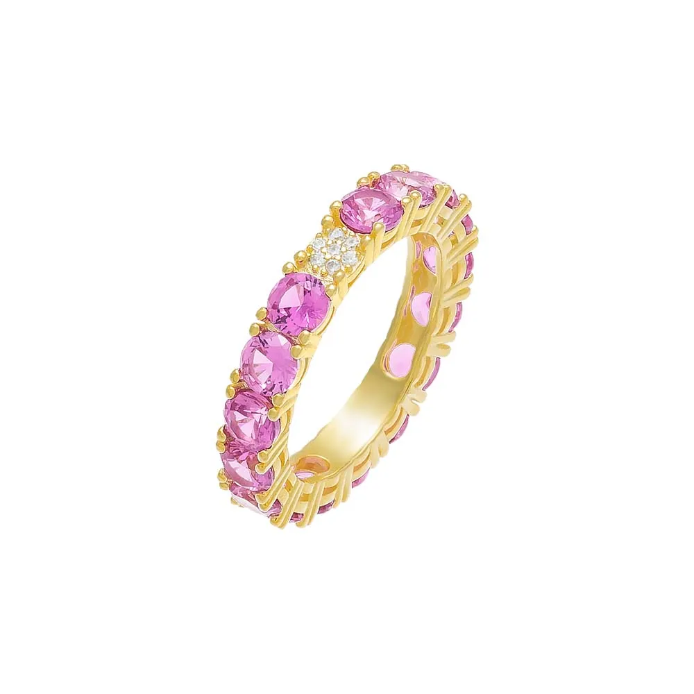 Accented Colored Eternity Band 