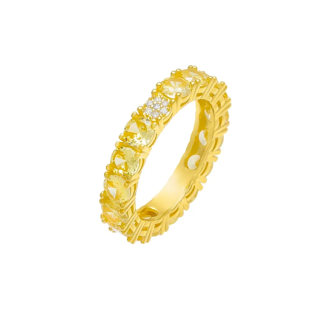 Accented Colored Eternity Band 