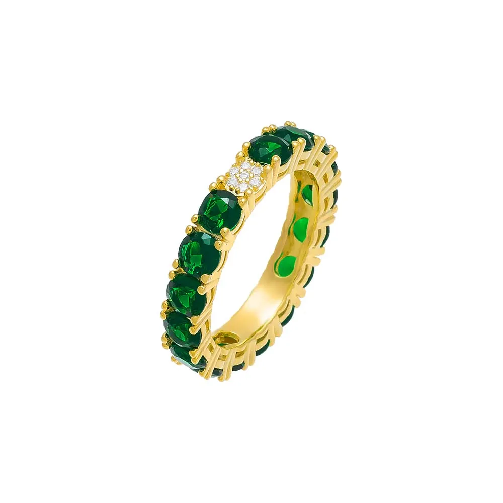 Accented Colored Eternity Band 