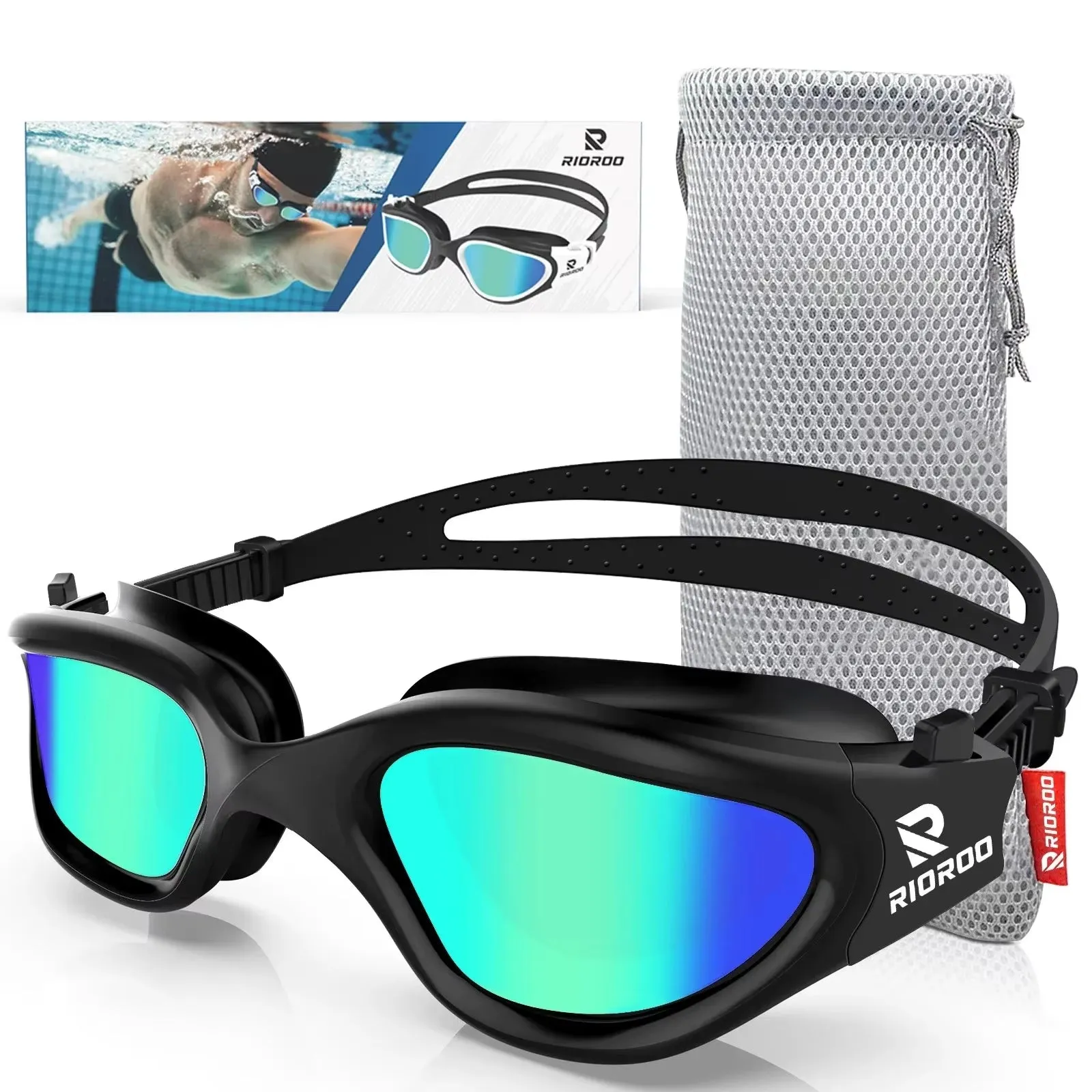 Adult Swim Glasses Professional Goggles Anti-Fog UV Protection Men Women Swimming Goggles Waterproof Adjustable Silicone Inpool