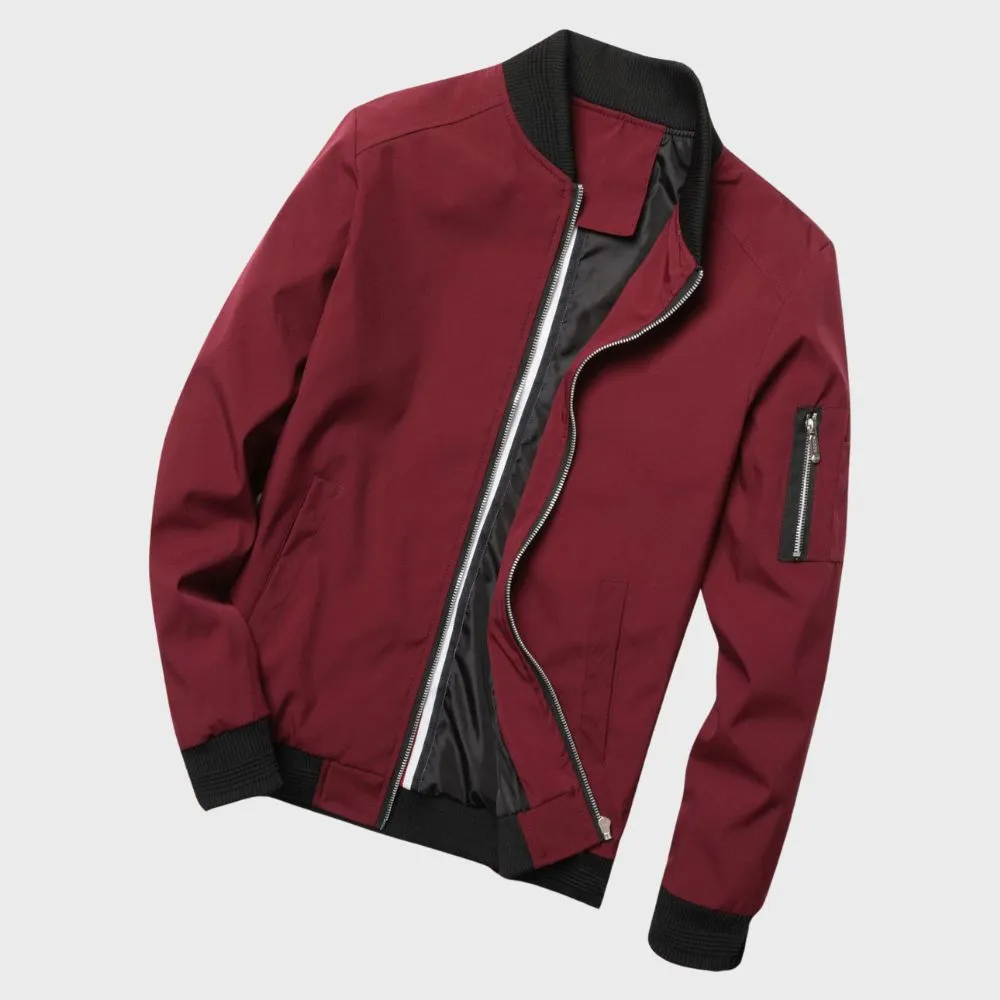 AeroShield™ | Men's All-Season Bomber Jacket | Lightweight, Breathable Fabric & Casual Style