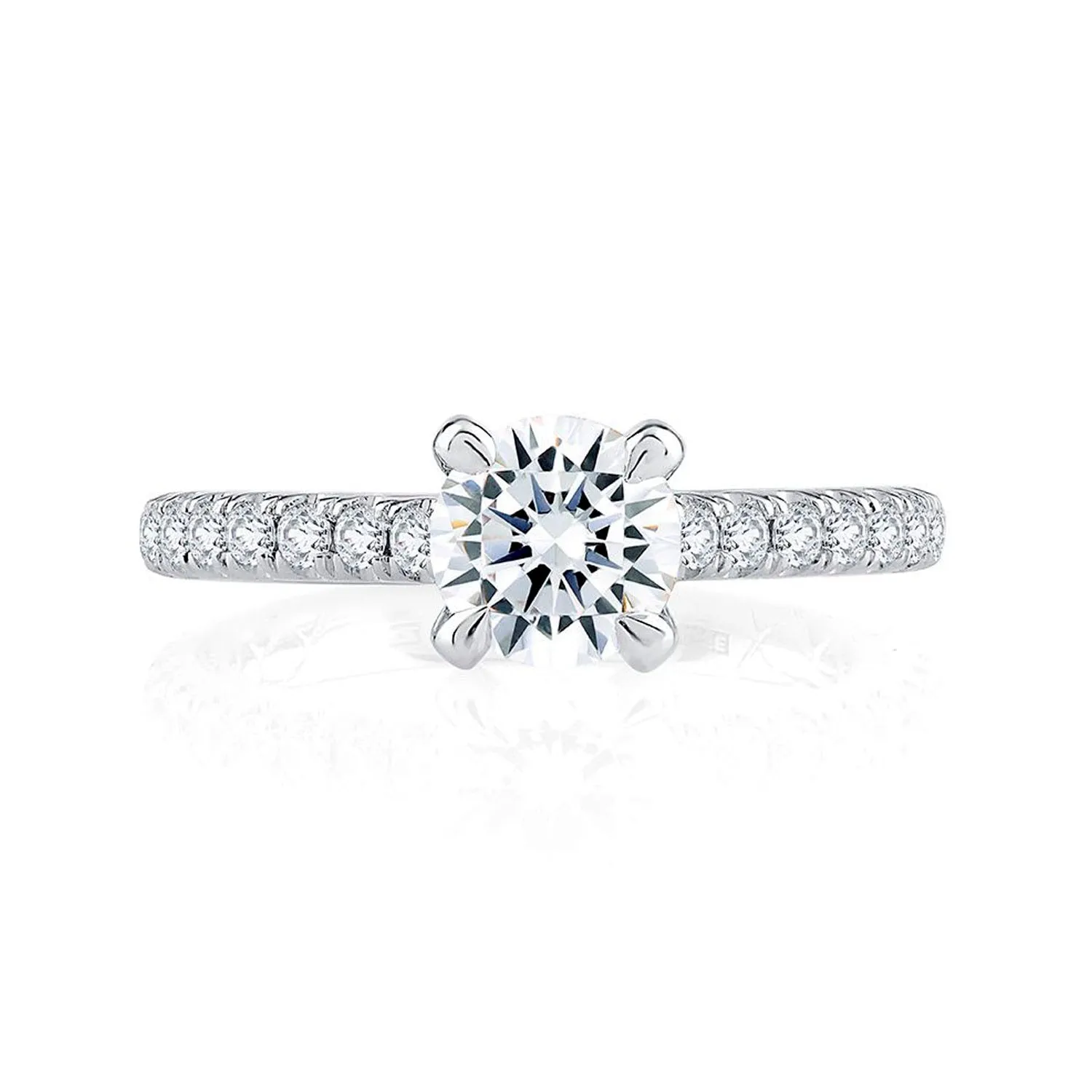 A.Jaffe 14k White & Yellow Gold Straight Diamond Semi-Mount Engagement Ring – MECRD2345Q/159
