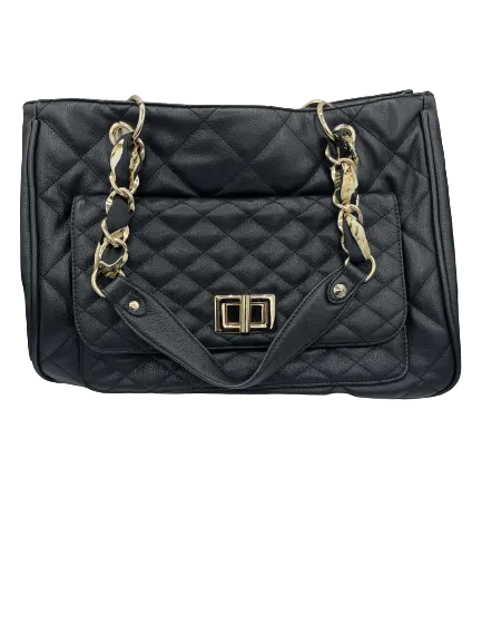 Aldo Large Black Quilted Shoulder Bag