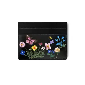 Alepel - Pressed Flowers Black Cardholder