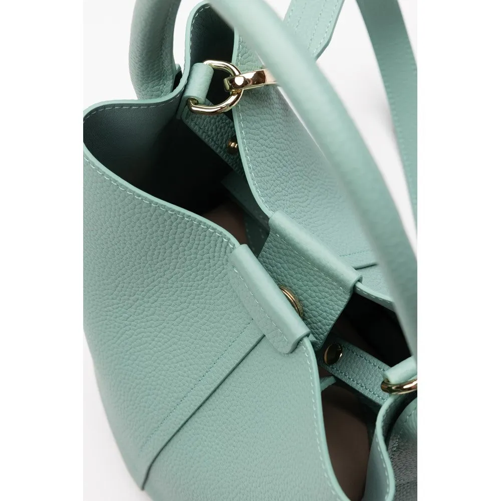 Aqua Valencia Leather Handbag