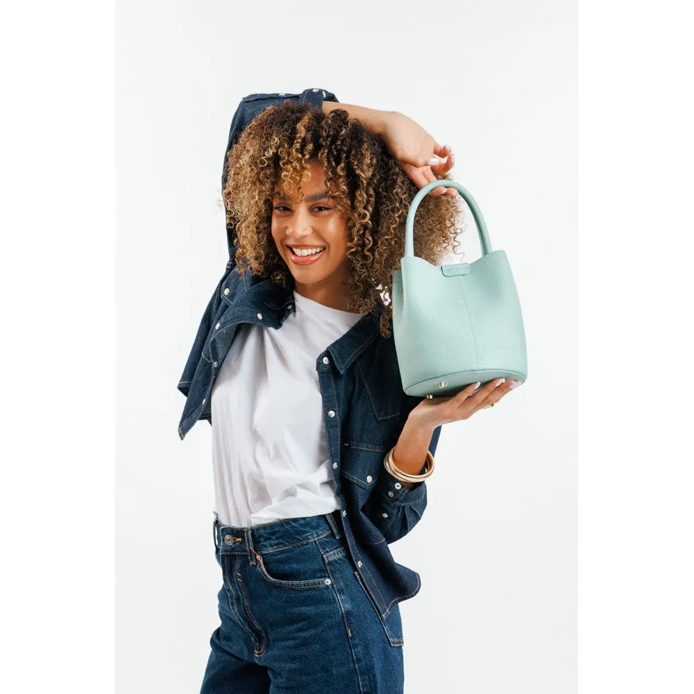 Aqua Valencia Leather Handbag