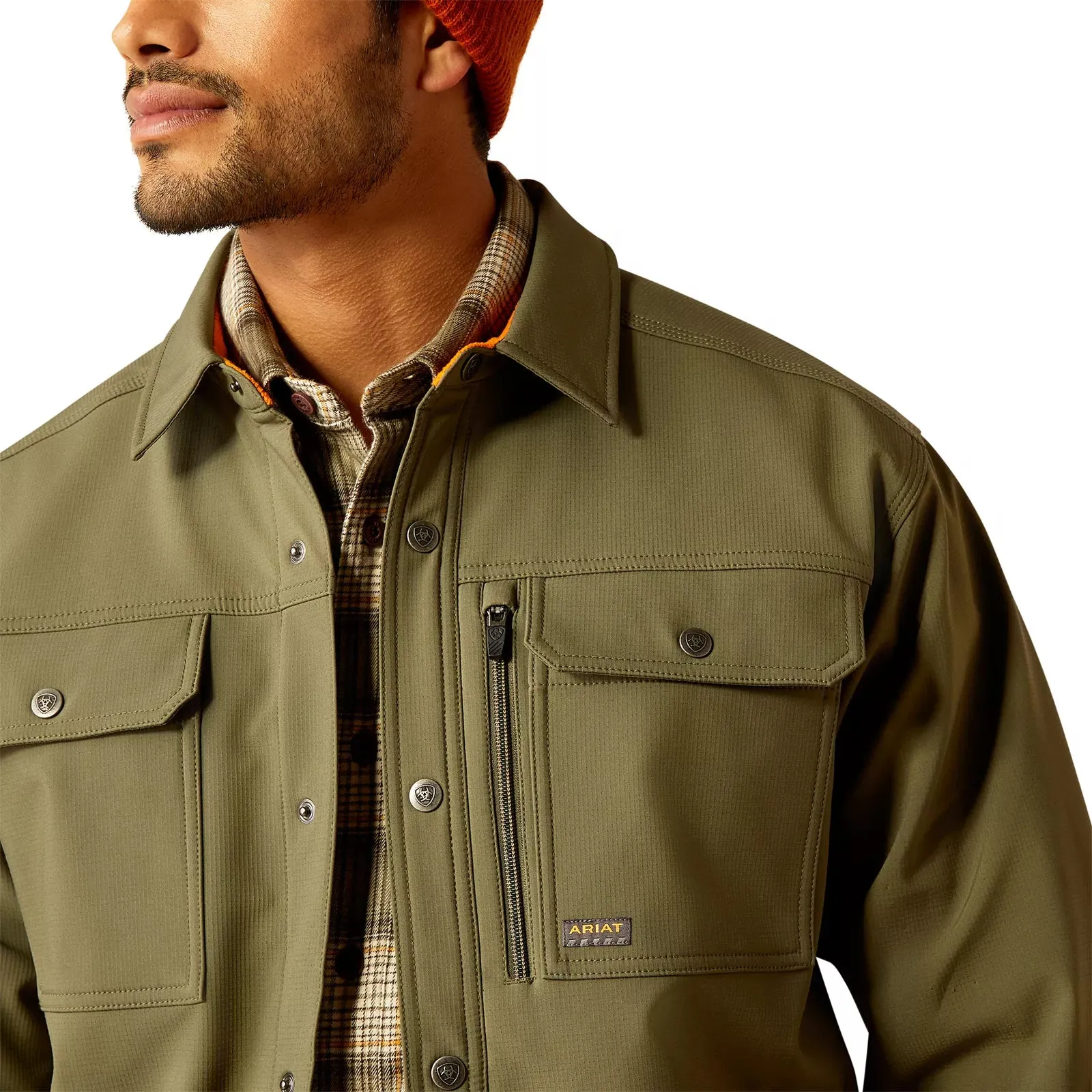 Ariat Men's Rebar DuraStretch Utility Beetle Softshell Shirt Jacket