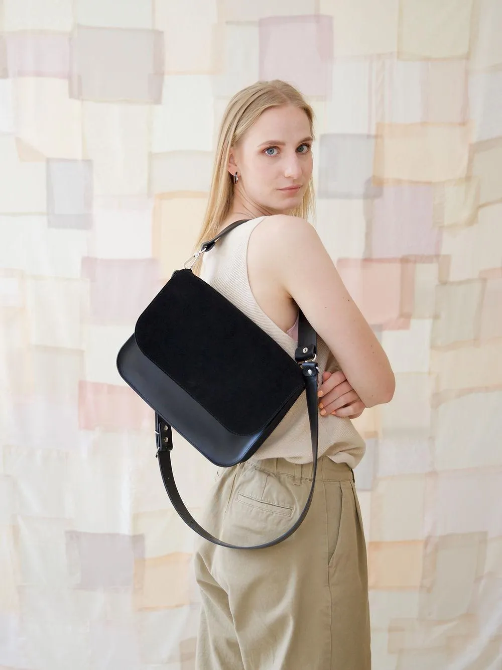 ASTORIA Handbag - Black Suede
