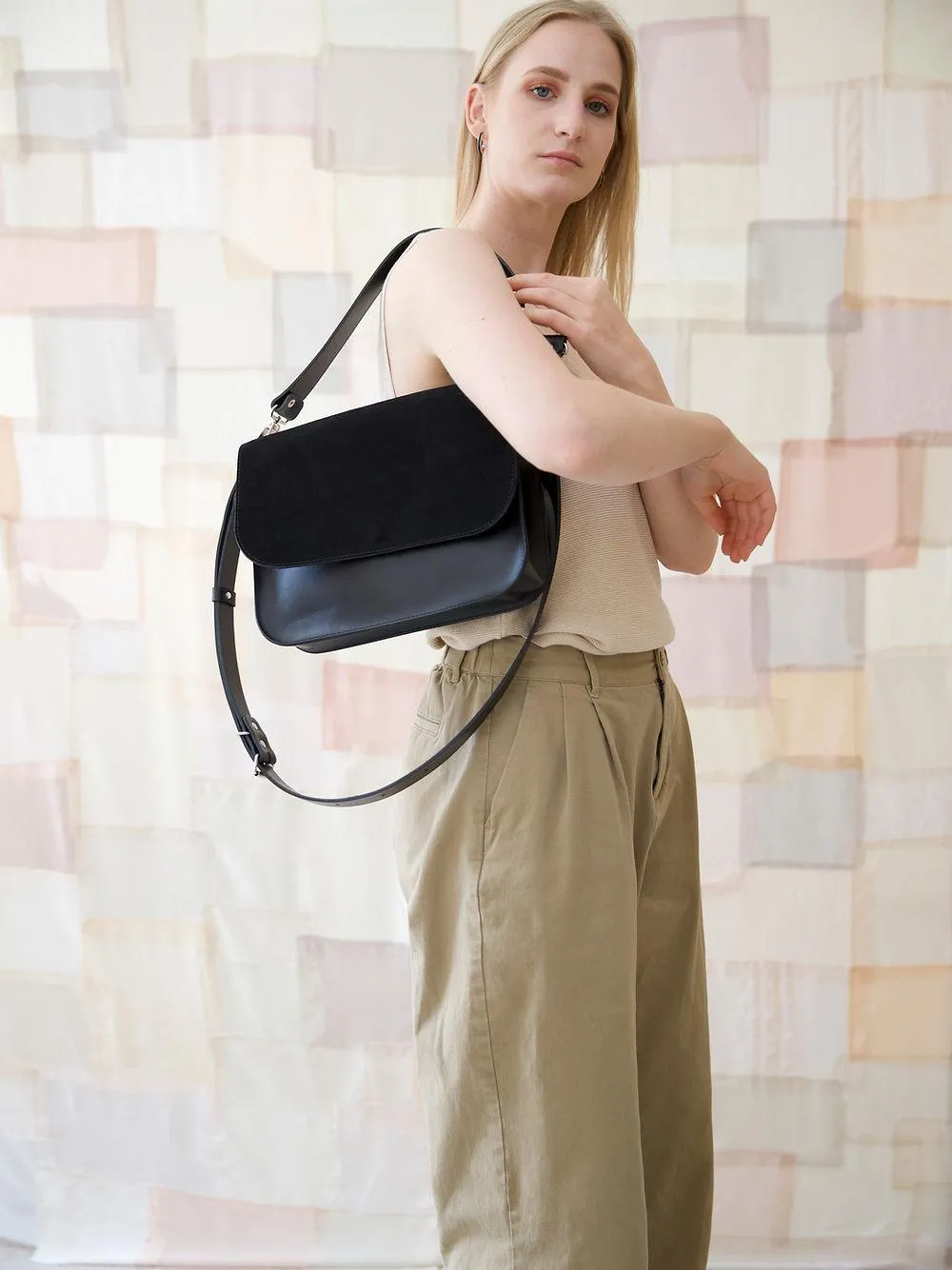 ASTORIA Handbag - Black Suede