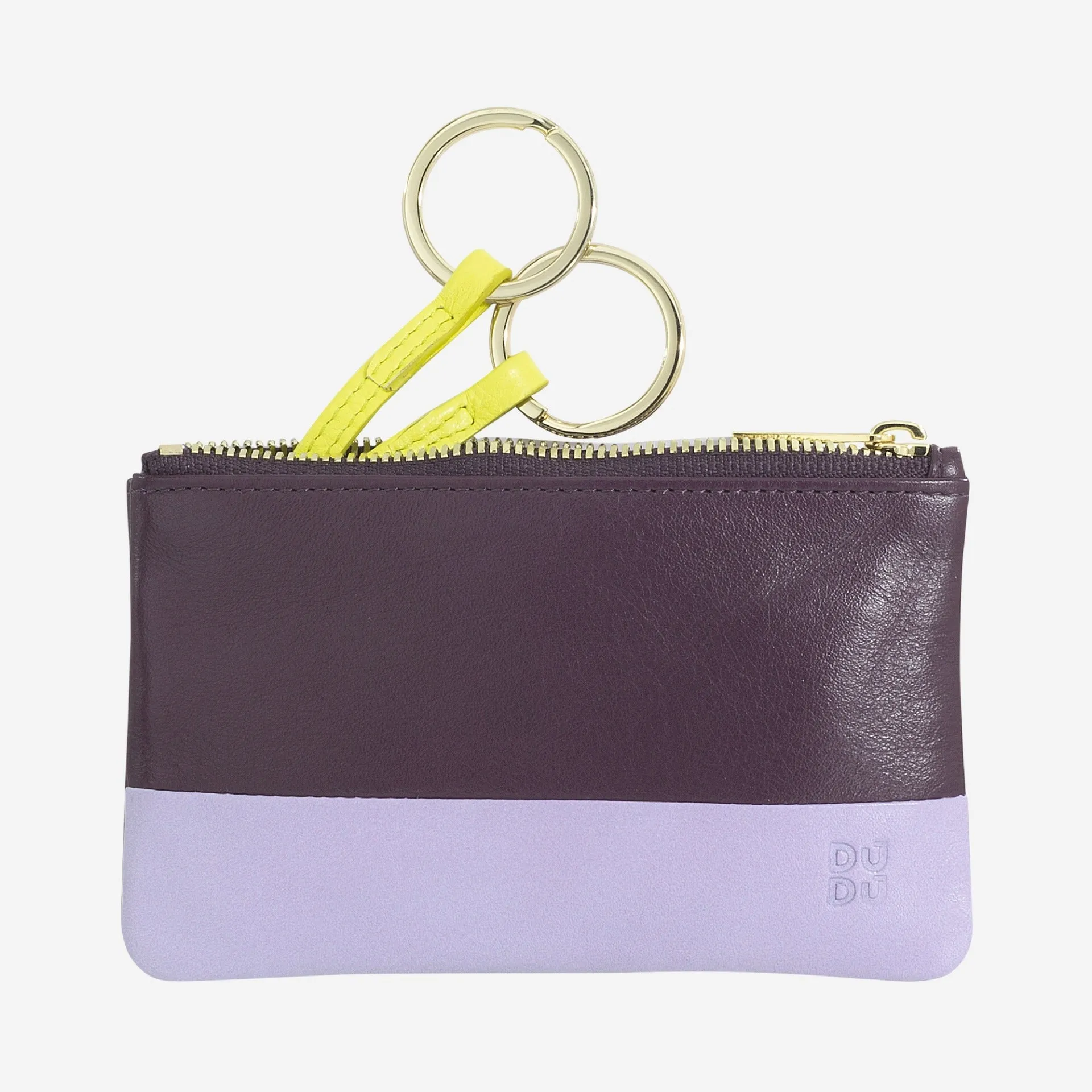 Astuccio Portachiavi Dudu Bags Kimolos in Pelle Colorful Deep Purple