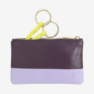 Astuccio Portachiavi Dudu Bags Kimolos in Pelle Colorful Deep Purple