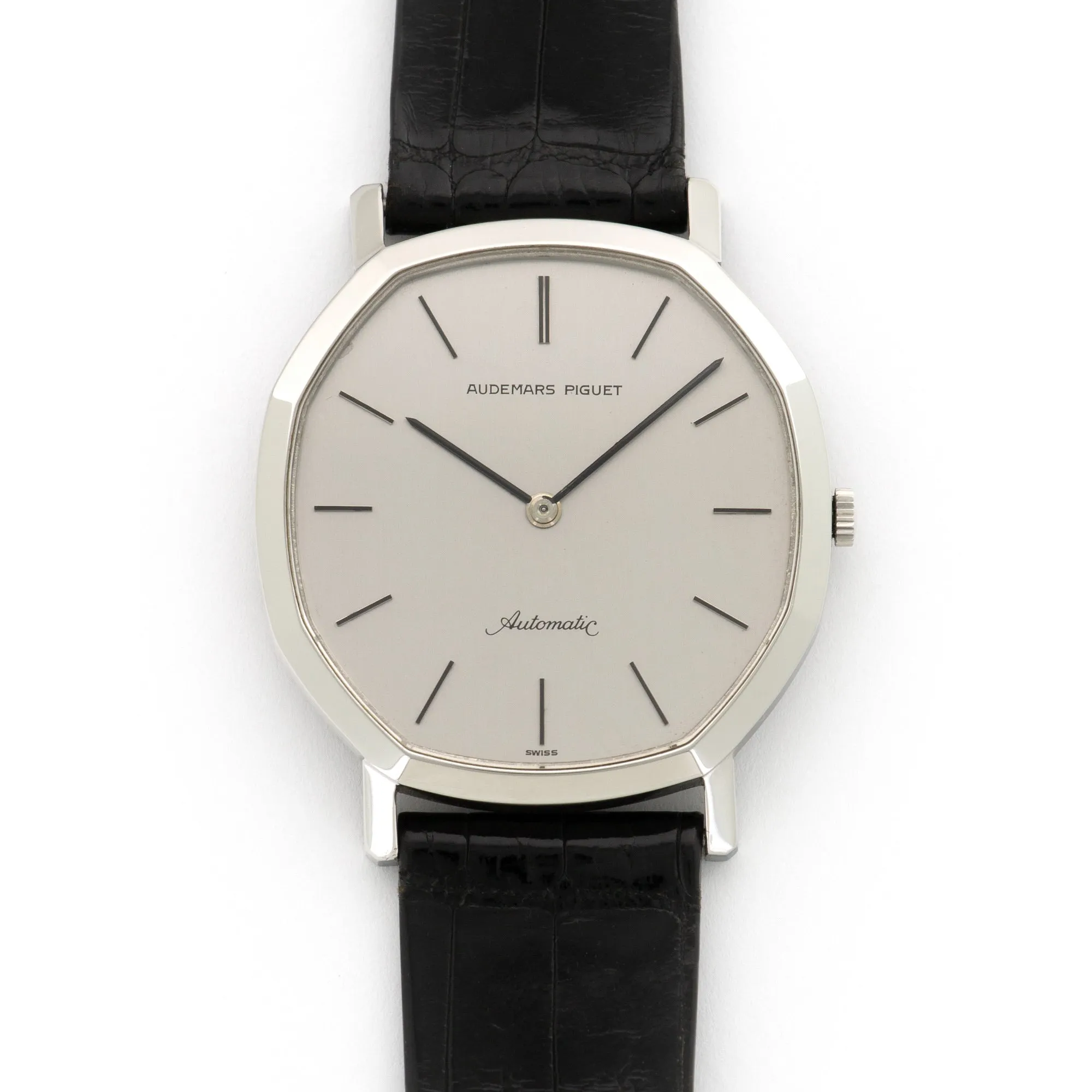Audemars Piguet Steel Unusual Shape Strap Watch