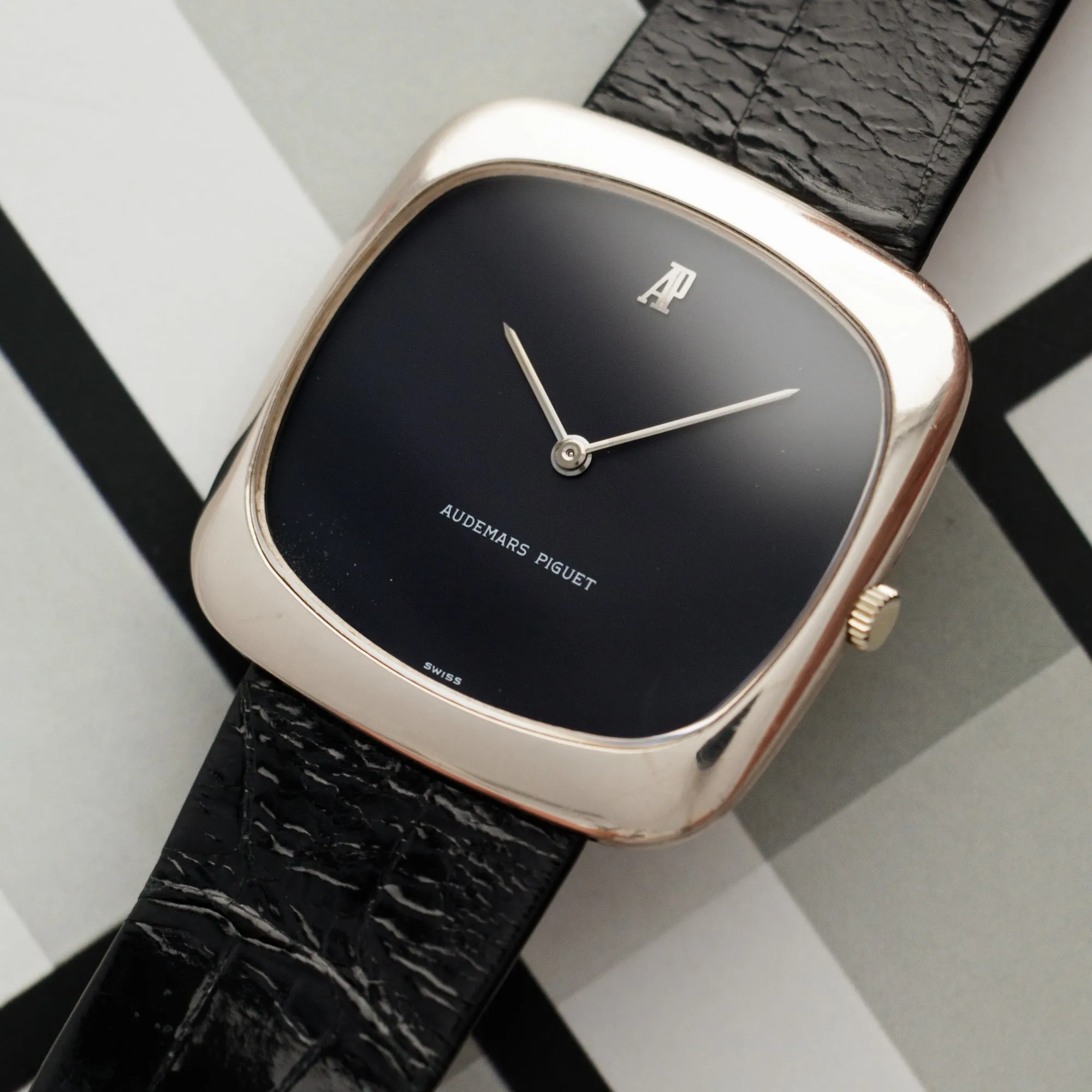 Audemars Piguet White Gold Automatic TV Shaped Watch