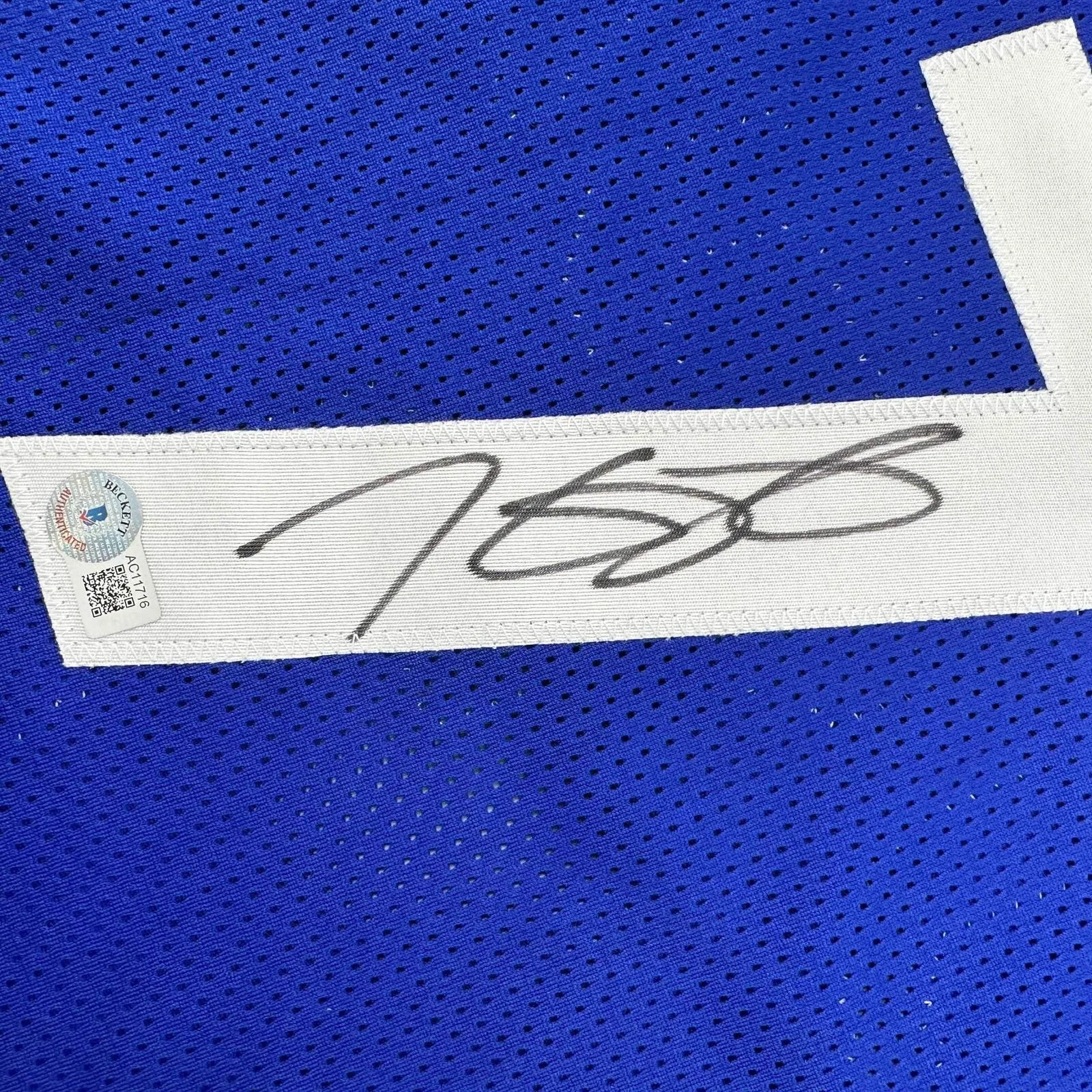 Autographed/Signed Kevin Durant United States USA Blue Jersey Beckett BAS COA