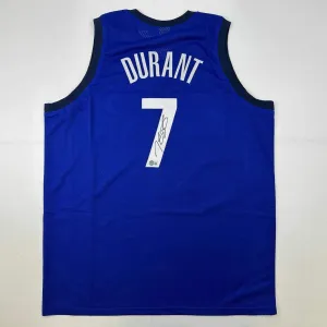 Autographed/Signed Kevin Durant United States USA Blue Jersey Beckett BAS COA