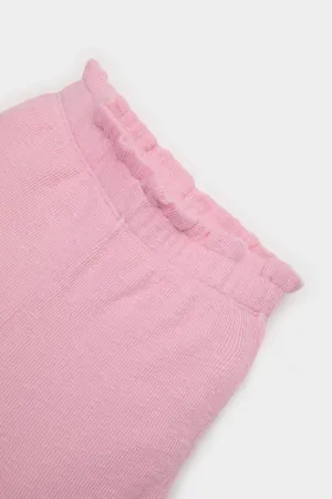 Baby Girl Wide Leg Wide Pleated Legs Eyelash Pants