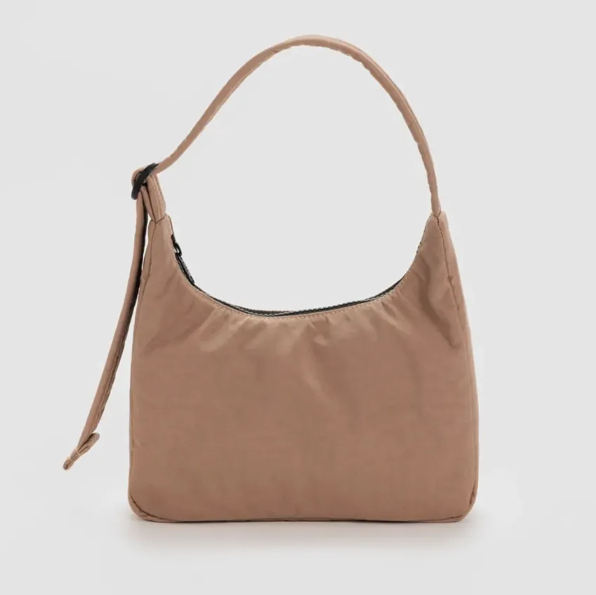 Baggu | Mini Nylon Shoulder Bag in Cocoa