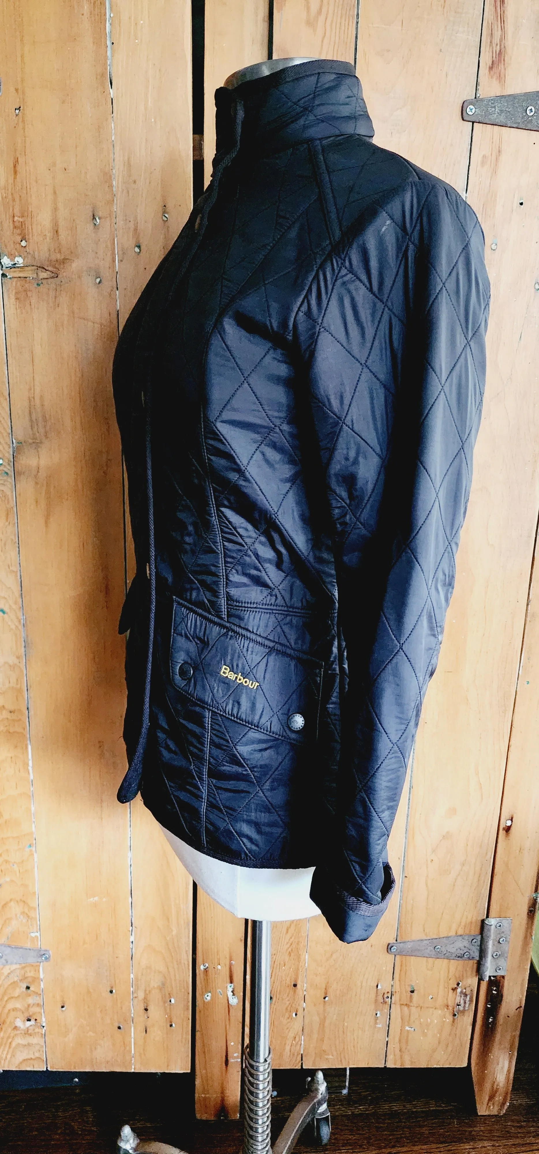 Barbour Black Puffer Jacket Snap Front US Ladies 4