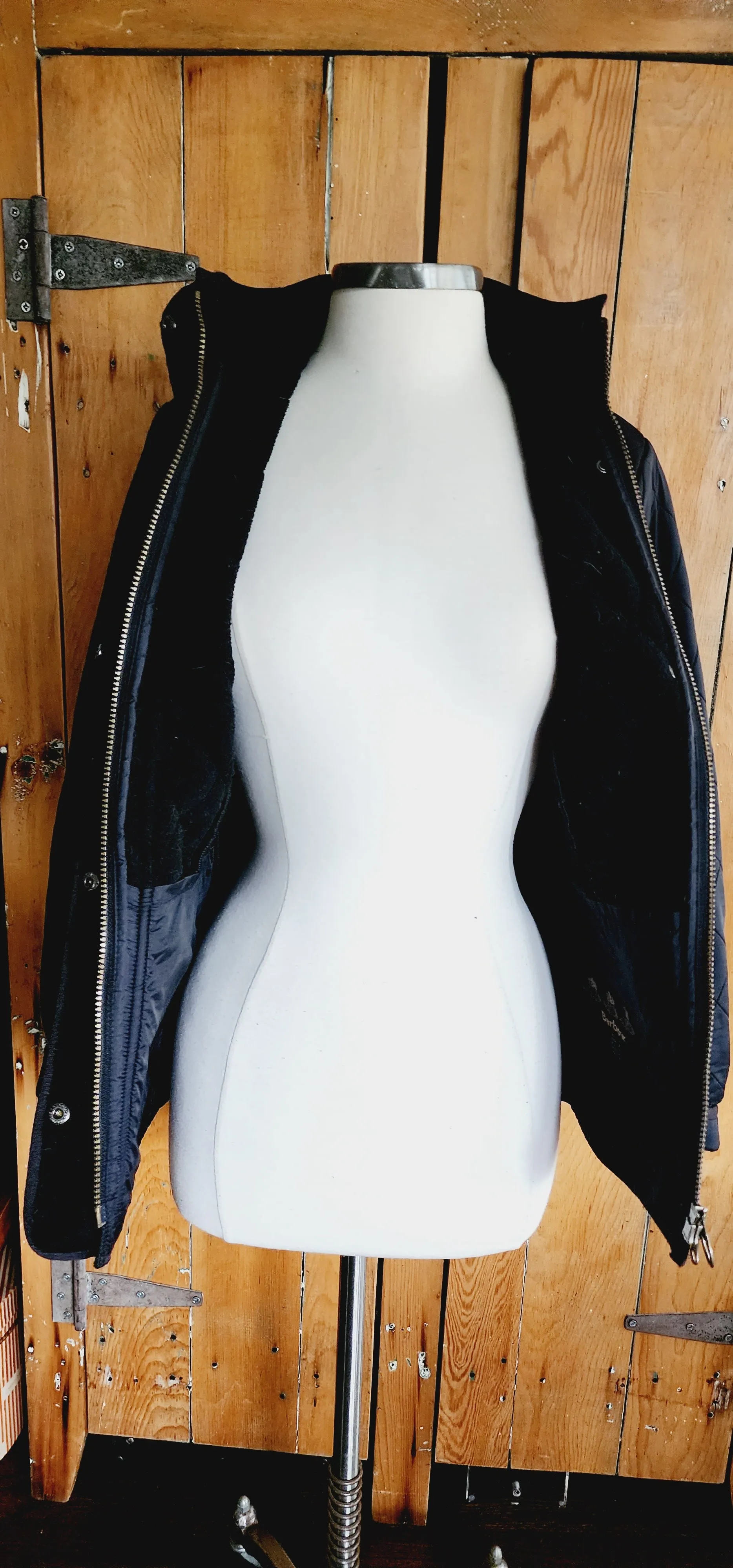 Barbour Black Puffer Jacket Snap Front US Ladies 4