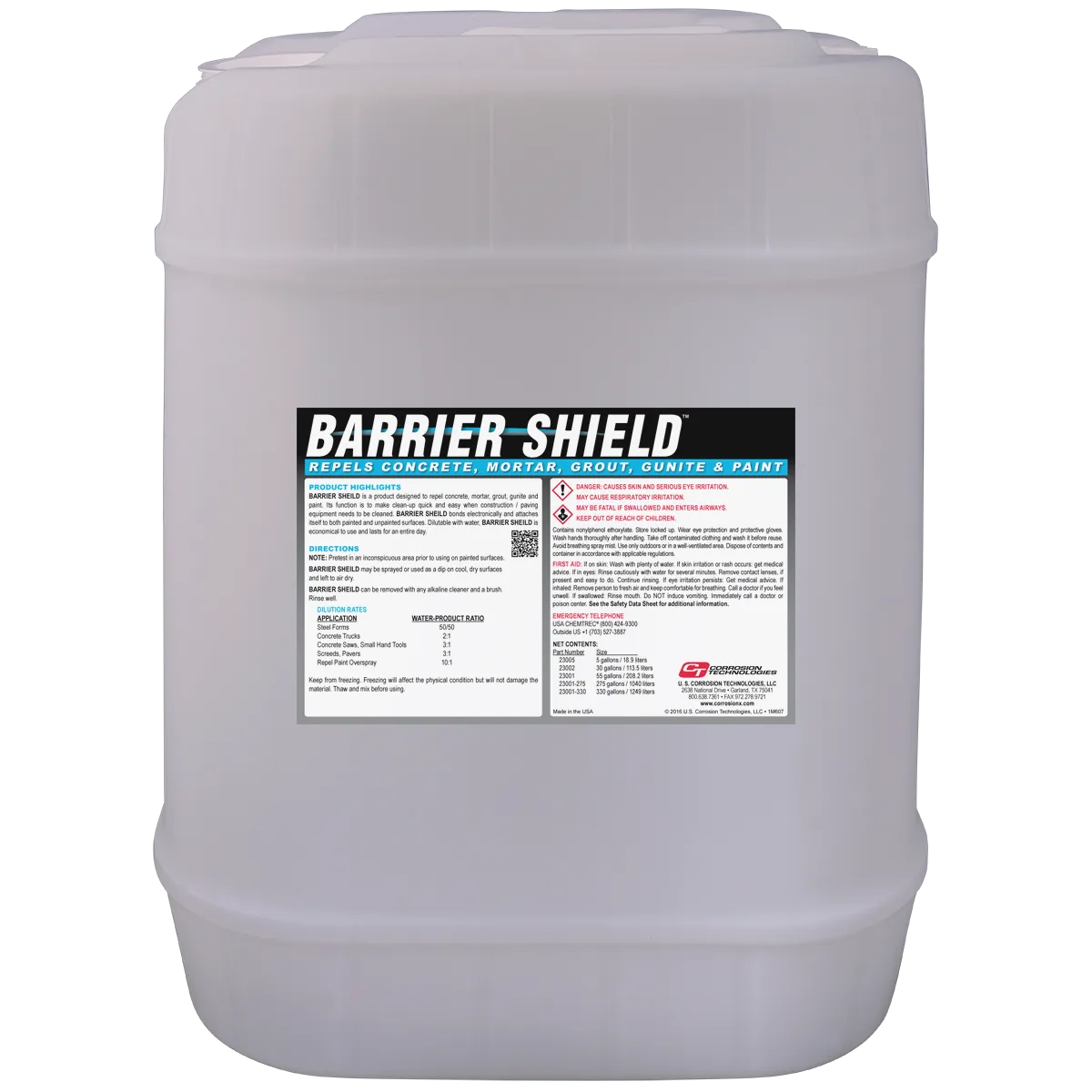 Barrier Shield concrete repellent coating