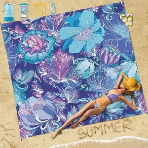 Beach Blanket Sandproof Waterproof 78''×110'' 1-7Adults Oversized,Compact Lightweight Durable Beach Mat for Travel Camping Hiking Picnic Blanket
