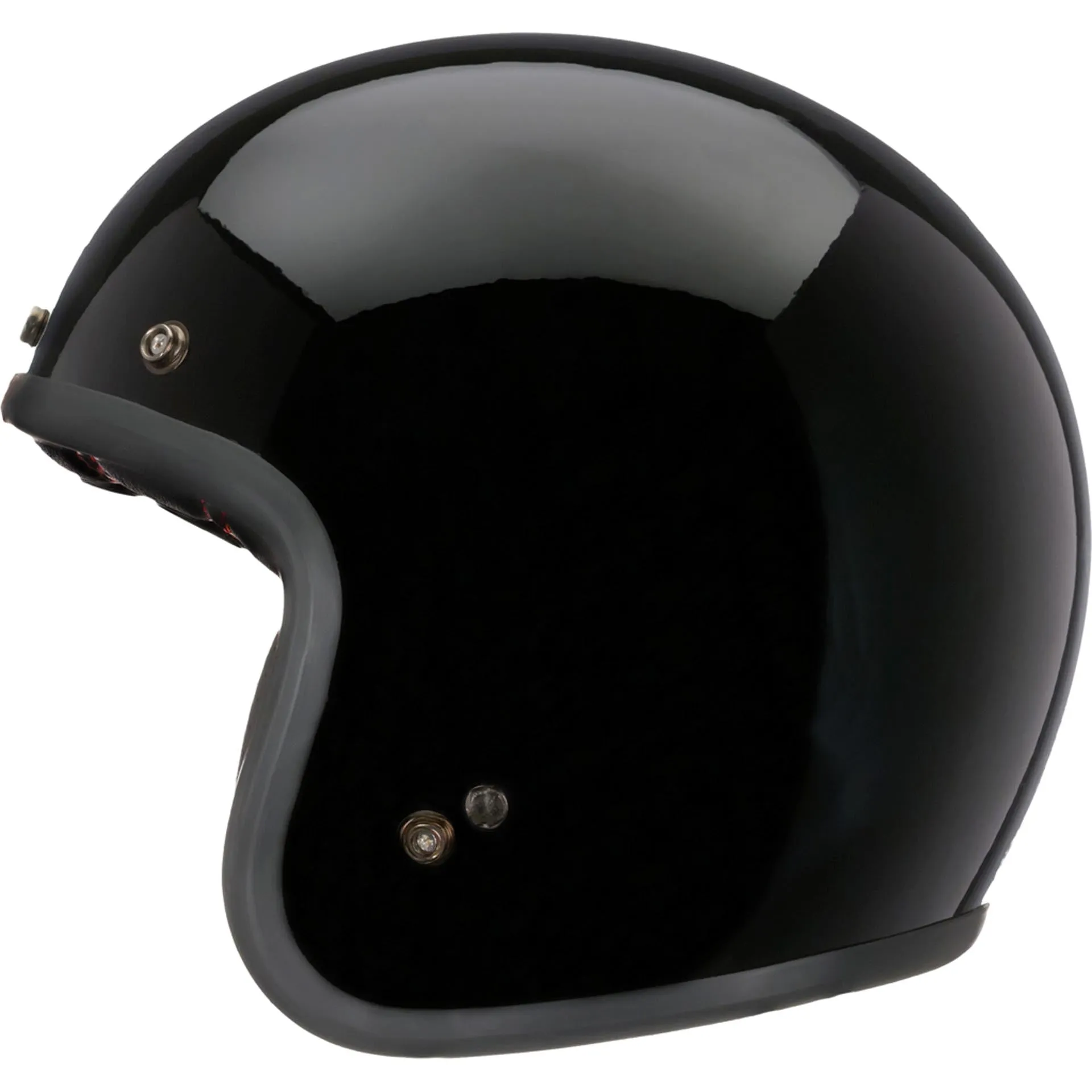 Bell Custom 500 Motorcycle Open Face and 3/4 Helmet Gloss Black