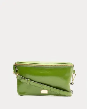 Billie Sling Bag - Crinkled Leather Green