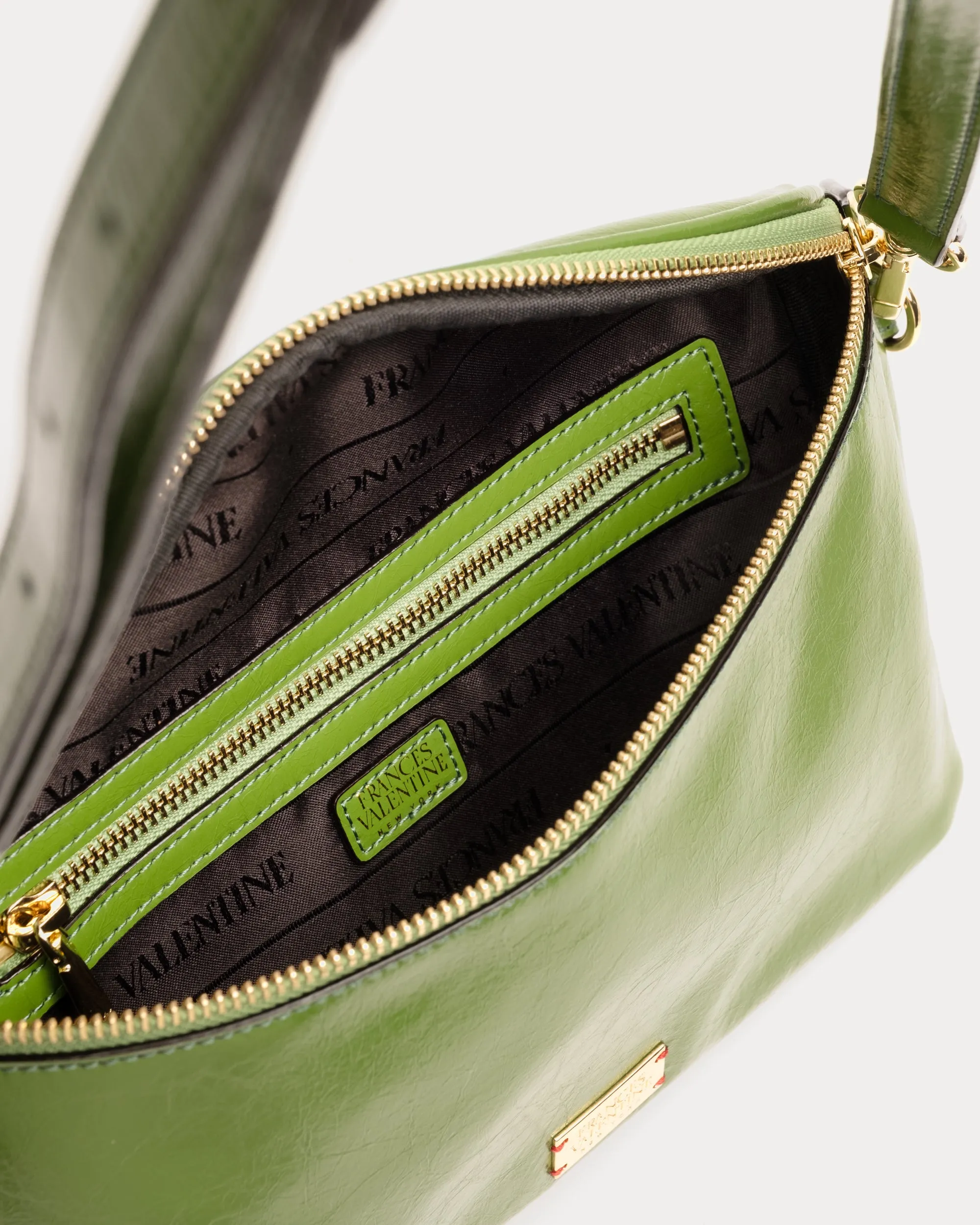 Billie Sling Bag - Crinkled Leather Green