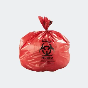 Biohazard Bags, 45 Gallon, 40"x46", 1.3Mil, Red (100EA/CA)