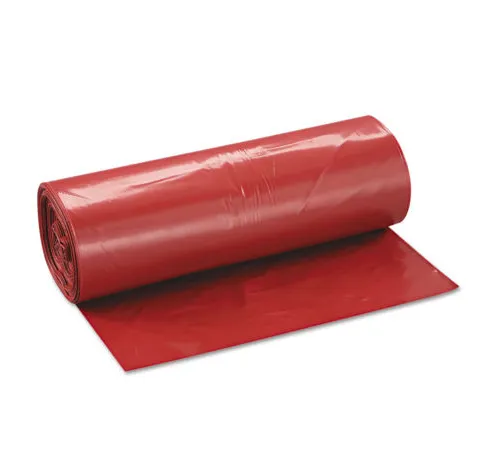 Biohazard Bags, 45 Gallon, 40"x46", 1.3Mil, Red (100EA/CA)
