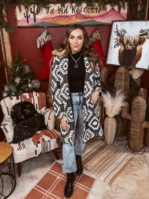 Black Aztec Stroller with Removable Fur Collar