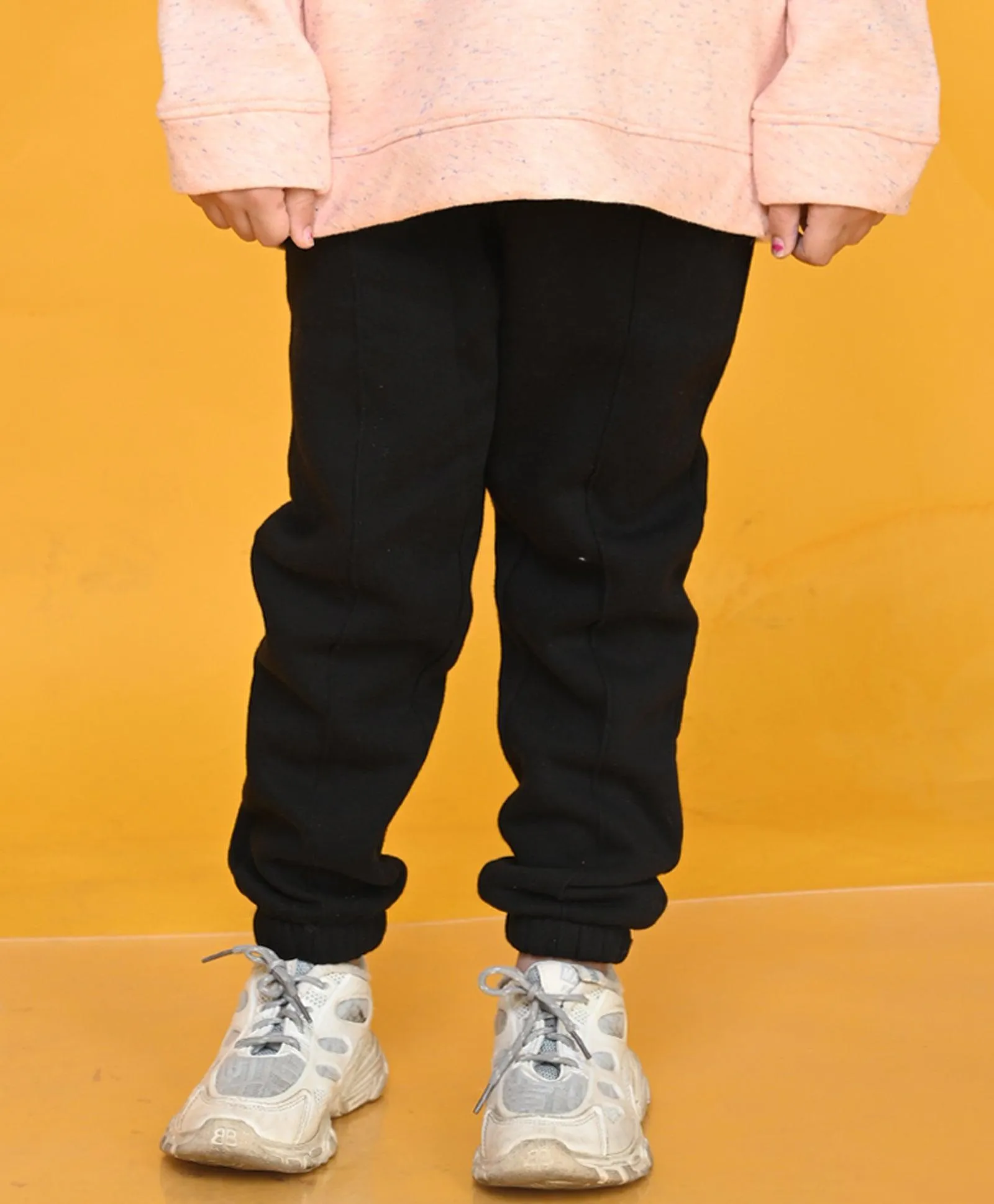 BLACK FLEECE WARM JOGGER - BLACK