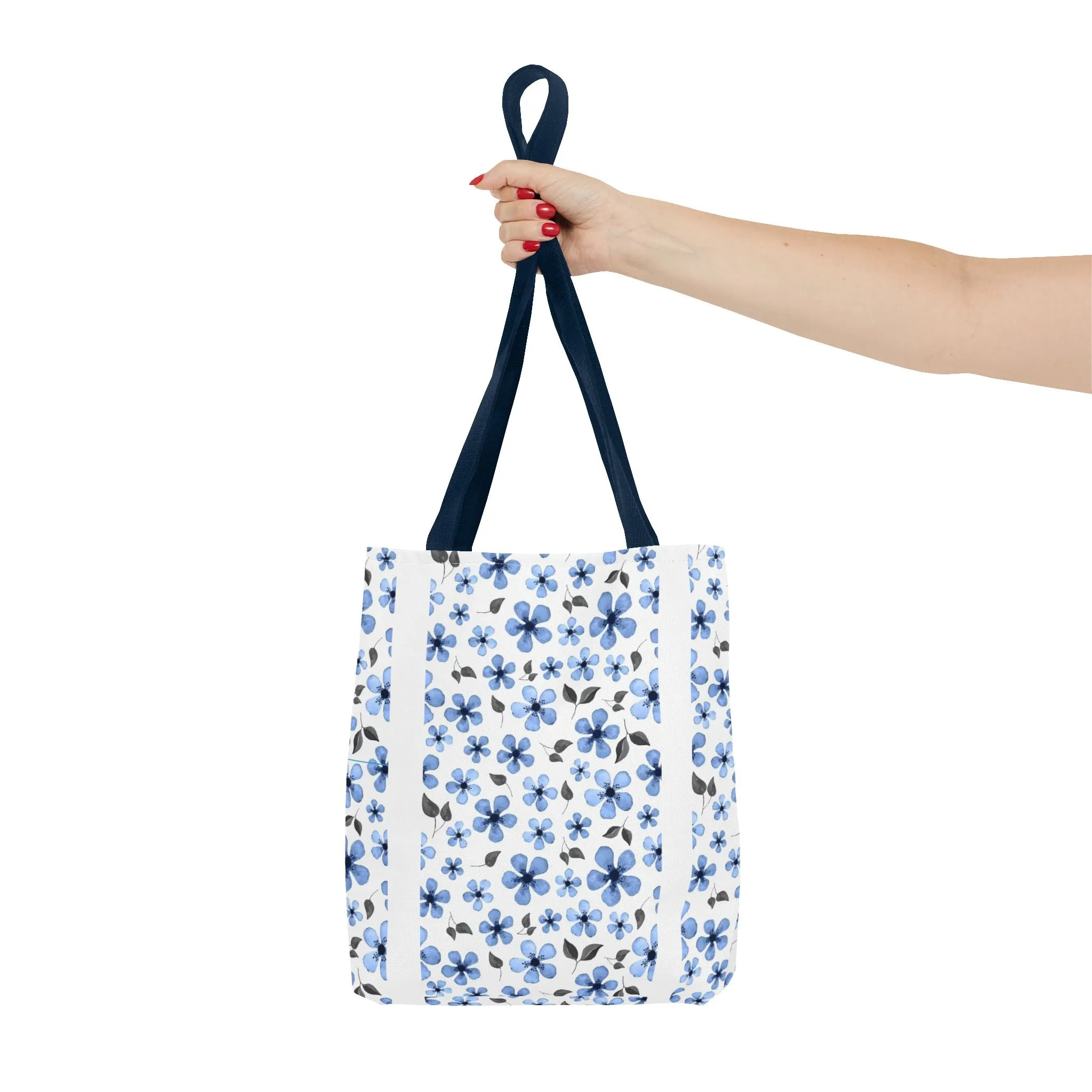 Blue Floral Tote Bag – Stylish & Versatile Carry-All for Everyday Use