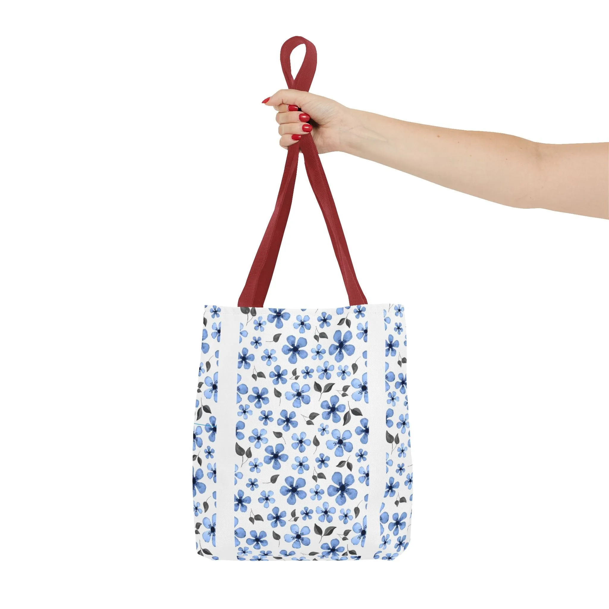 Blue Floral Tote Bag – Stylish & Versatile Carry-All for Everyday Use