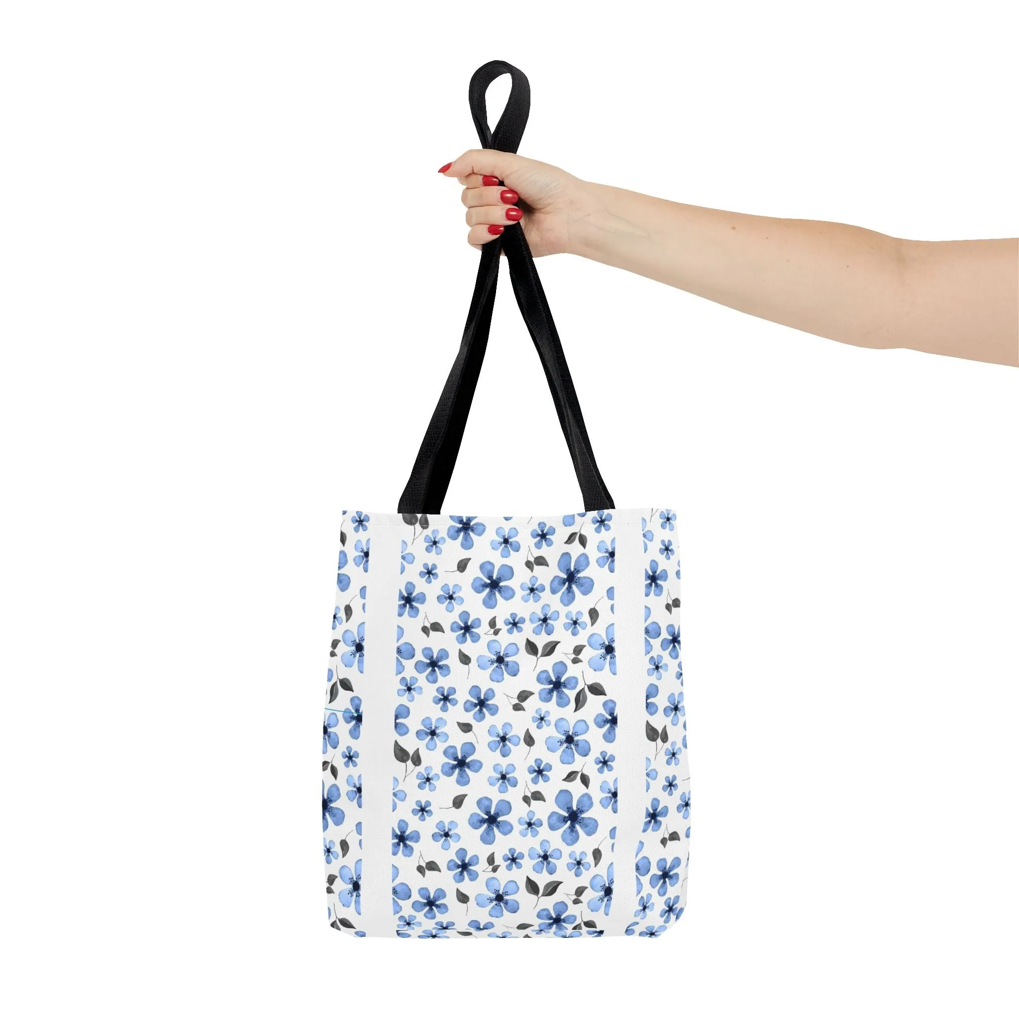 Blue Floral Tote Bag – Stylish & Versatile Carry-All for Everyday Use