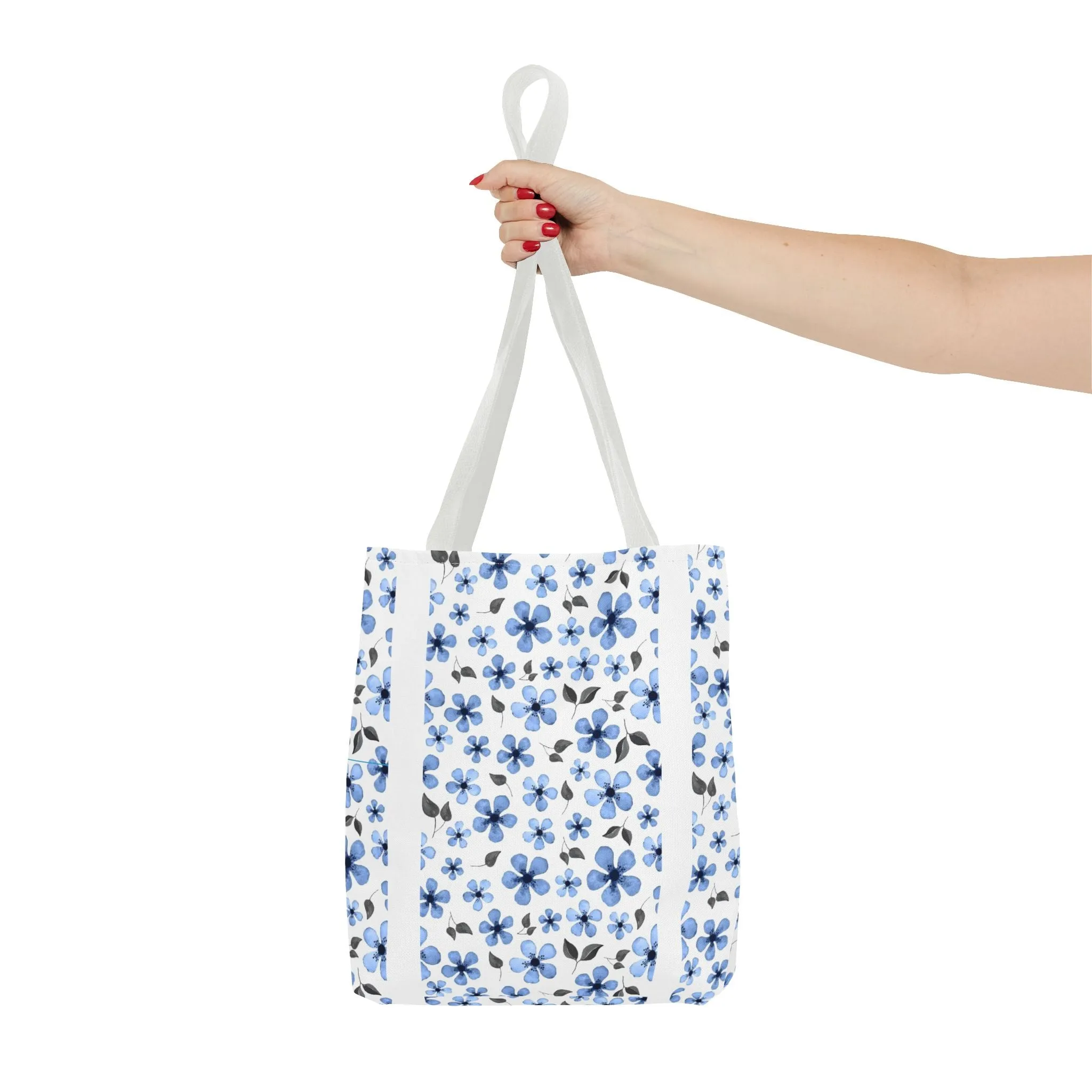 Blue Floral Tote Bag – Stylish & Versatile Carry-All for Everyday Use