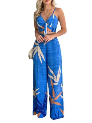 Blue Geometric Patterned Co-Ord Set